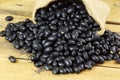 Dry black beans Royalty Free Stock Photo