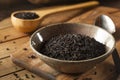 Dry Black Loose Leaf Tea Royalty Free Stock Photo