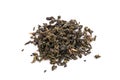 Dry black tea leaves isolated Royalty Free Stock Photo