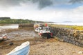 Dry boats at low tide in the island of Skye