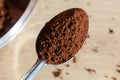 Brown instant coffee powder Royalty Free Stock Photo