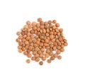 Dry brown lentils seeds or vegan protein source isolated Royalty Free Stock Photo