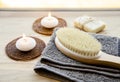 Dry brushing the skin in a pattern with a dry brush, usually before showering help reduce cellulite and remove toxins in human bod