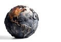 Dry Burned Dead Planet Earth Isolated Royalty Free Stock Photo