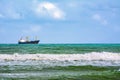 Dry cargo ship in the Sea Royalty Free Stock Photo