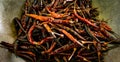 Dry chilli,fried chili Royalty Free Stock Photo