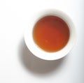 Dry Chinese oolong tea leaf and oolong tea in traditional cup on white, gaiwan tea Royalty Free Stock Photo