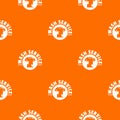 Dry cleaning pattern vector orange