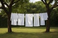 Dry clothesline laundry clothes line clean Royalty Free Stock Photo