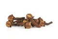 Dry cloves on white background