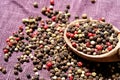 Close up of mixed color pepper Royalty Free Stock Photo