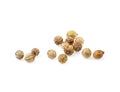 Dry coriander seeds isolated on white background, closeup Royalty Free Stock Photo