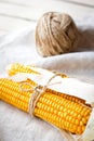 Dry corn cobs Royalty Free Stock Photo