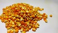 dry corn kernels after drying in the sun Royalty Free Stock Photo