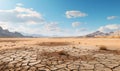 dry cracked arid land, ai generative