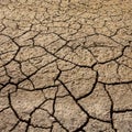 Dry, cracked earth in a dried up salt pan - Namibia Royalty Free Stock Photo