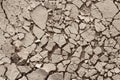 Dry cracked earth during drought and disaster