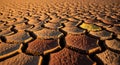 Dry, cracked earth forms a textured Royalty Free Stock Photo
