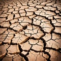 Dry cracked earth - ai generated image Royalty Free Stock Photo