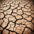 Dry cracked earth - ai generated image Royalty Free Stock Photo