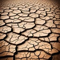 Dry cracked earth - ai generated image Royalty Free Stock Photo