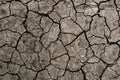 Dry cracked earth, parched land, Earth dirt texture background of brown mud, arid soil, Dry cracked earth texture. Royalty Free Stock Photo
