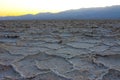 Dry cracked earth in Salt Flats, Death Valley