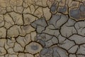 Dry cracked grey earth background