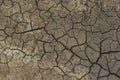 Dry cracked grey earth background