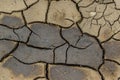 Dry cracked grey earth background