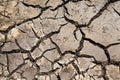 Dry cracked ground surface Royalty Free Stock Photo