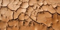 Dry cracked ground, top view of soil in desert, texture background Royalty Free Stock Photo