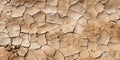 Dry cracked ground, top view of weathered soil pattern, weathered clay texture background. Concept of drought, earth, nature, Royalty Free Stock Photo