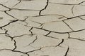 Dry cracked land