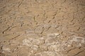 Dry Cracked Mud in Silt Trap Royalty Free Stock Photo