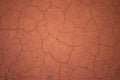Dry cracked red mud background