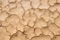 Dry cracked soil, deserted ground texture background, top view Royalty Free Stock Photo