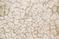 Dry cracked soil, yellow, gray background Royalty Free Stock Photo