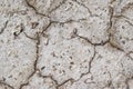 Dry cracked soil, yellow, gray background Royalty Free Stock Photo