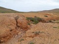 Dry creeks and river beds near La Oliva Royalty Free Stock Photo