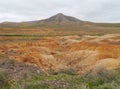 Dry creeks and river beds near La Oliva on Fuerteventura Royalty Free Stock Photo