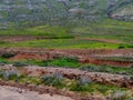 Dry creeks and river beds near La Oliva on Fuerteventura Royalty Free Stock Photo