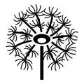 Dry dandelion icon, simple style