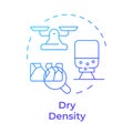 Dry density test blue gradient concept icon Royalty Free Stock Photo