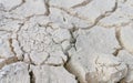 Dry desert clay floor cracked due to summer and drought.Cracked ground or mud cracks on earth surface background. It sedimentary Royalty Free Stock Photo