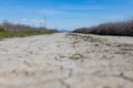 dry dirt road to a view of mt diablo Royalty Free Stock Photo