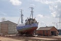 Dry dock in Hundested, Denmark Royalty Free Stock Photo