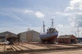 Dry dock in Hundested, Denmark Royalty Free Stock Photo