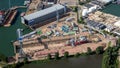 Dry dock ship industrial port Royalty Free Stock Photo