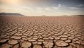 A dry and drought land due to lack of rain